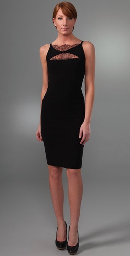 RED Valentino Sleeveless Dress with Lace Detail