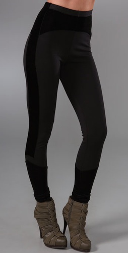 Reformation Carmen Leggings with Velour Trim