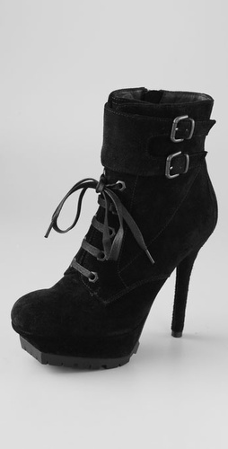 Sam Edelman Vancouver Lace Up Suede Booti