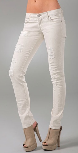 7 For All Mankind Roxanne Skinny Slimmer Jeans with Peek a Boo Lining