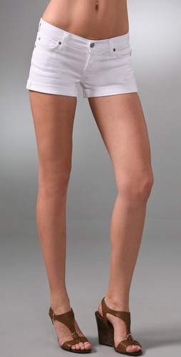 7 For All Mankind Roll Up Denim Shorts