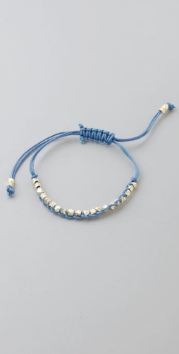 Shashi Single Petit Golden Nugget Adjustable Bracelet