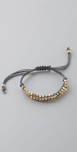 Shashi Double Petit Golden Nugget Adjustable Bracelet
