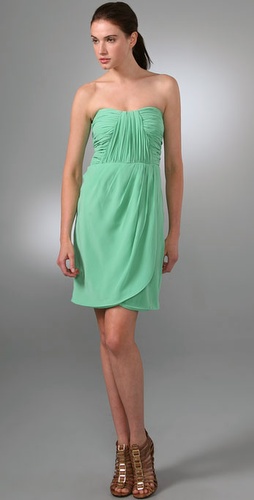 Shoshanna Draped Strapless Dress