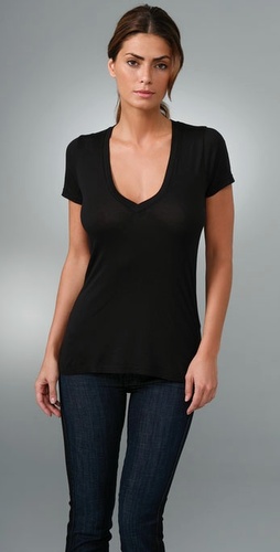 Splendid Very Light Jersey V Neck Tee