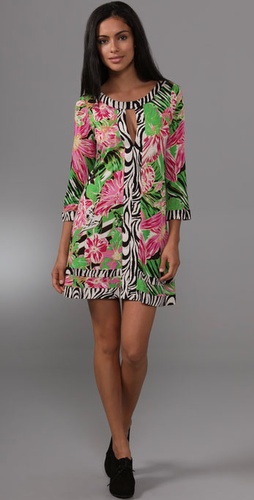 T-Bags Long Sleeve Keyhole Dress