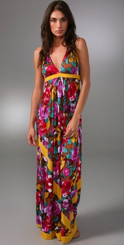 T-Bags String Halter Long Dress