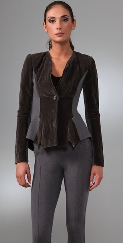 Thakoon Velvet Peplum Jacket