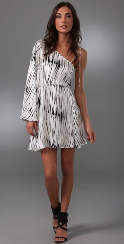 Thayer Print One Sleeve Dress
