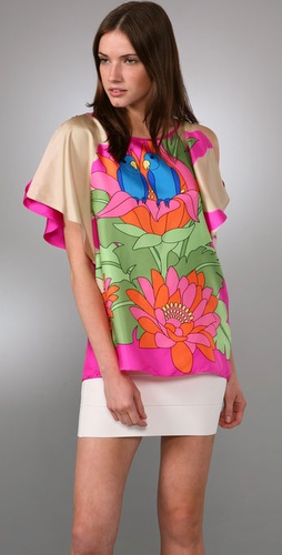 Tibi Lovebirds Caftan Top