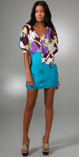 Tibi Bahatai V Neck Dress