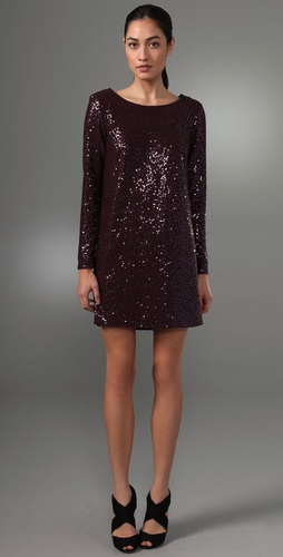 Draped Back Sequin Dress
