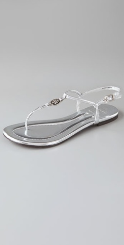 Tory Burch Emmy Metallic Flat Sandals