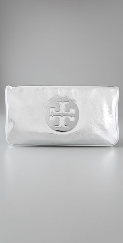Tory Burch Metallic Reva Clutch