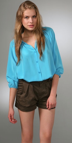 Tucker Smocked Collar Blouse