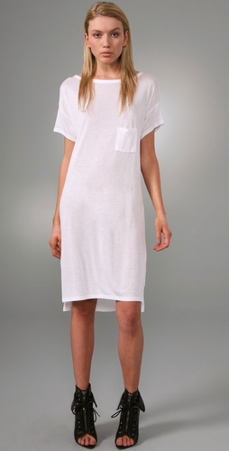 T by Alexander Wang Boat Neck Dress with Mini Pocket
