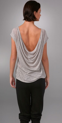 T by Alexander Wang Cowl Boat Neck Tee