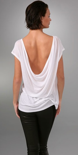 T by Alexander Wang Cowl Boat Neck Tee