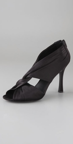 Vera Wang Lavender Label Della Open Toe Satin Heels