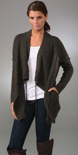 Vince Double Layer Drape Sweater