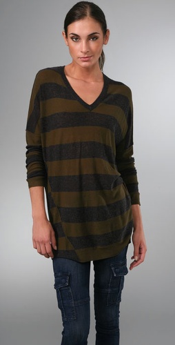 Vince Inside Out Striped Sweater