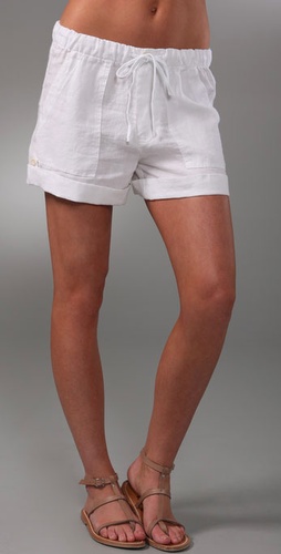 Vince Drawstring Linen Shorts