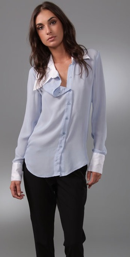 Victorialand Asymmetrical Collar Shirt