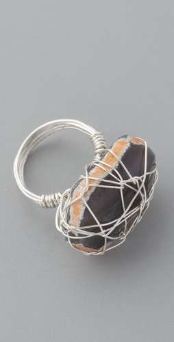Vanessa Mooney Brazilian Agate Wire Wrap Ring