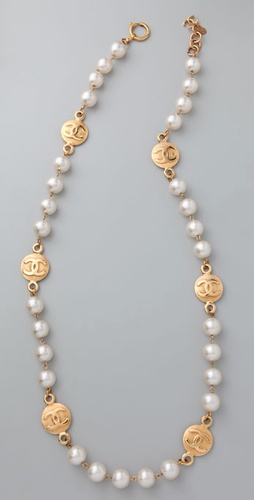 WGACA Vintage Vintage Chanel '92 Big Pearl CC Necklace