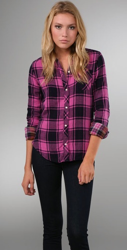 What Goes Around Comes Around Alondra Plaid Shirt