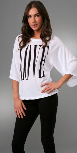 Wildfox Big Love Oversized Raglan Tee