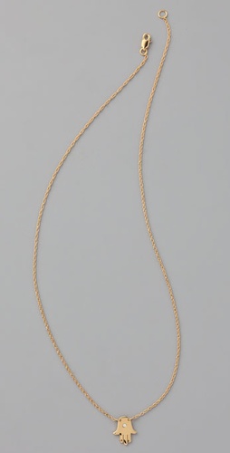 Jennifer Zeuner Mini Hamsa Diamond Necklace