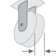 Caster Wheel Tread Width