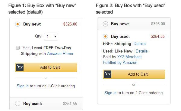 Amazon Introduces Used Offers in the Buy Box
