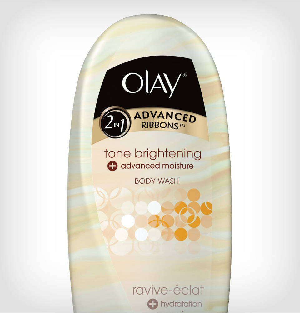 Olay 2In1 Advanced Ribbons Tone Brightening + Advanced Moisture Body Wash 18 Oz