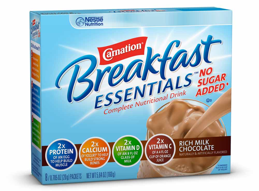 Amazon.com : Carnation Breakfast Essentials, No Sugar Added Rich Milk