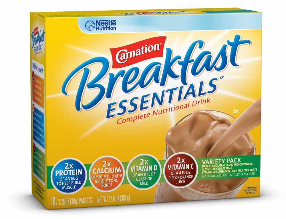 Carnation Breakfast Essentials, Variety Pack Powder, 10 1