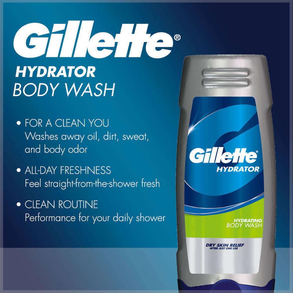 Gillette Dry Skin Hydrator Body Wash 16 Fl Oz (Pack of 2) Bath And Shower Gels