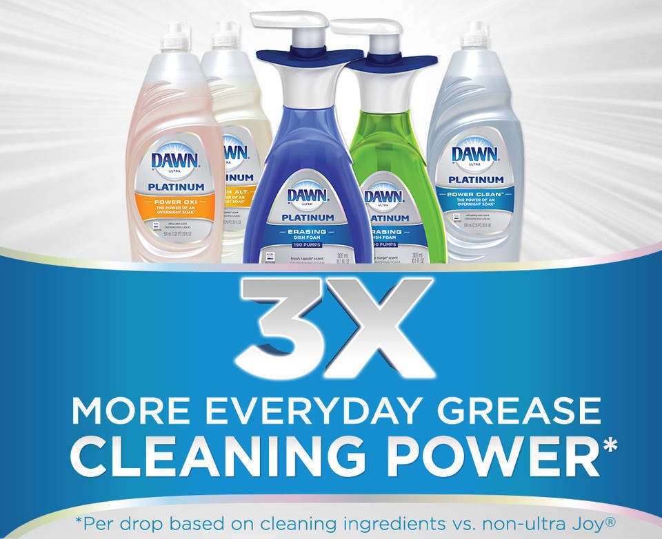 Dawn Platinum Erasing Dish Foam, Dishwashing Soap Pump And