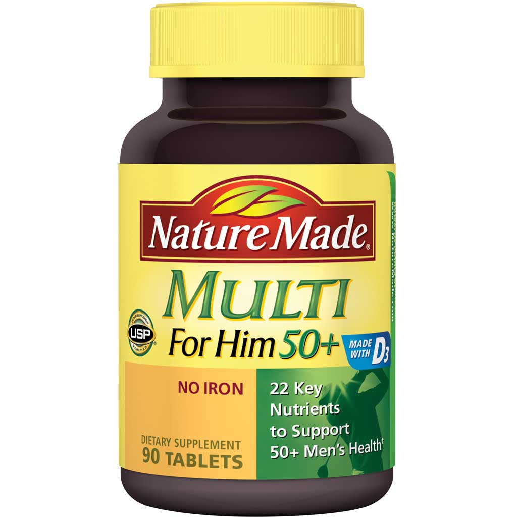 Amazon.com: Nature Made Multi for Him 50+ Multiple Vitamin ...