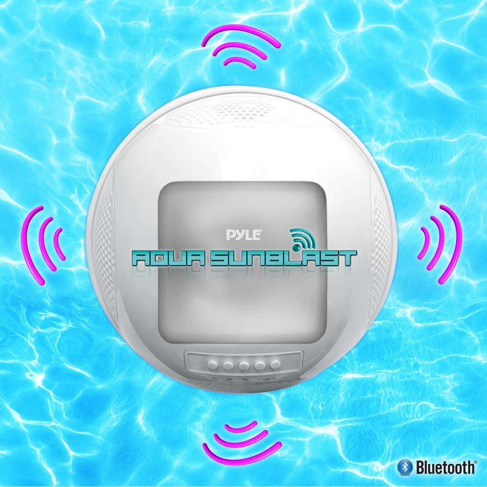 Pyle PWR95SBK Aqua SunBlast Floating Bluetooth Waterproof