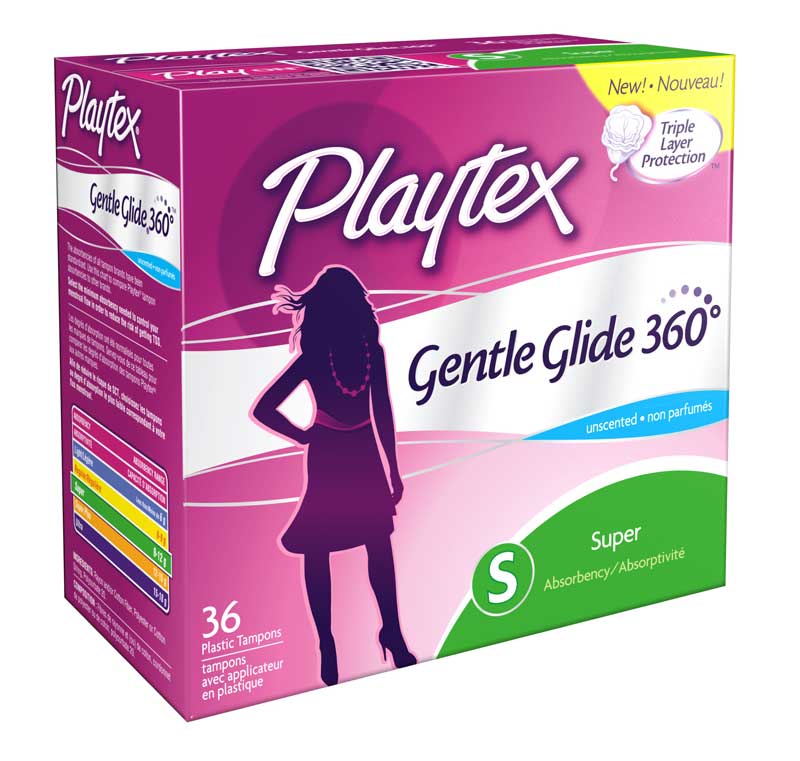 Playtex Gentle Glide Tampons, Unscented Super Absorbency, 36 Count Health