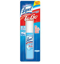 LYSOL Disinfectant Spray To Go crisp linen (1 ounce) product shot