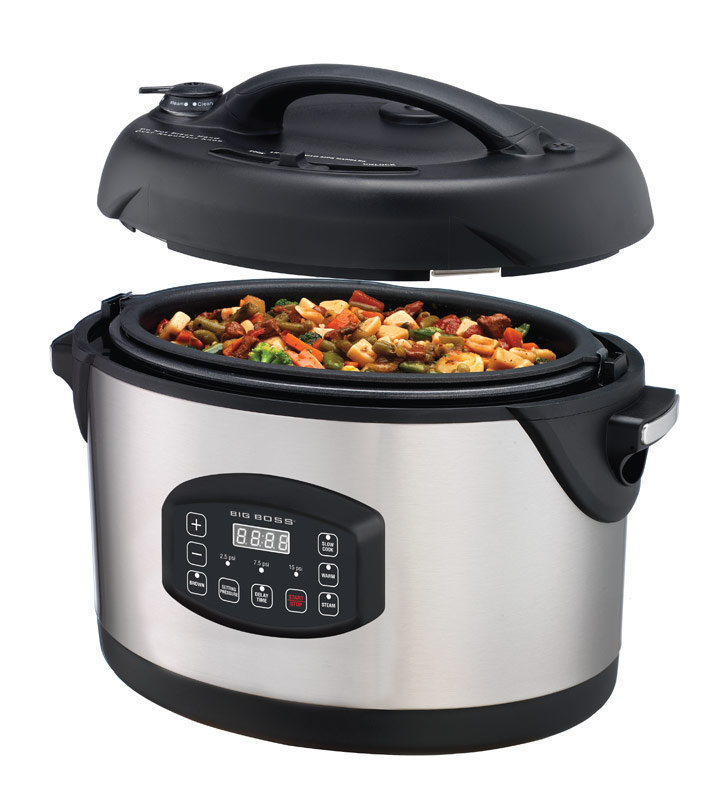 Big Boss 1300Watt Stainless Steel Oval Pressure Cooker, 8.5Quart Electric