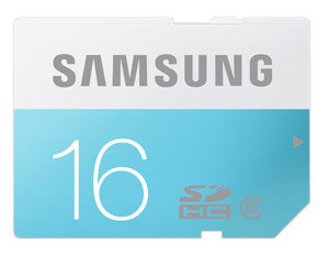 Samsung Standard 16GB SD Memory Card Product Shot