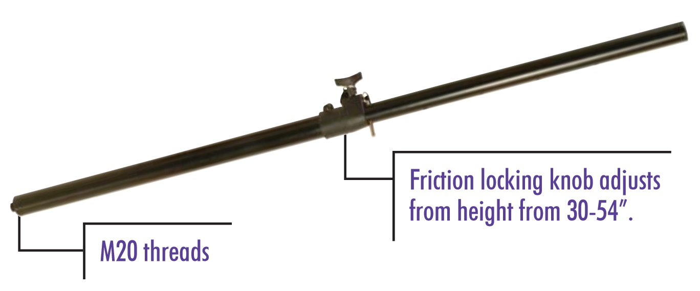 On Stage SS7746 Adjustable Subwoofer Pole with M20 Thread