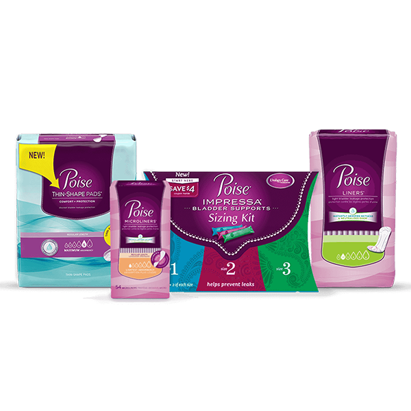 Poise Moderate Absorbency Incontinence Pads, Regular Length