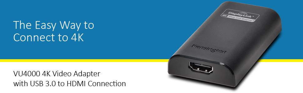 VU4000 4K Video Adapter with USB 3.0 to HDMI Connection