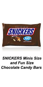 Share a bag of SNICKERS Chocolate Candy Bars in fun and mini size.