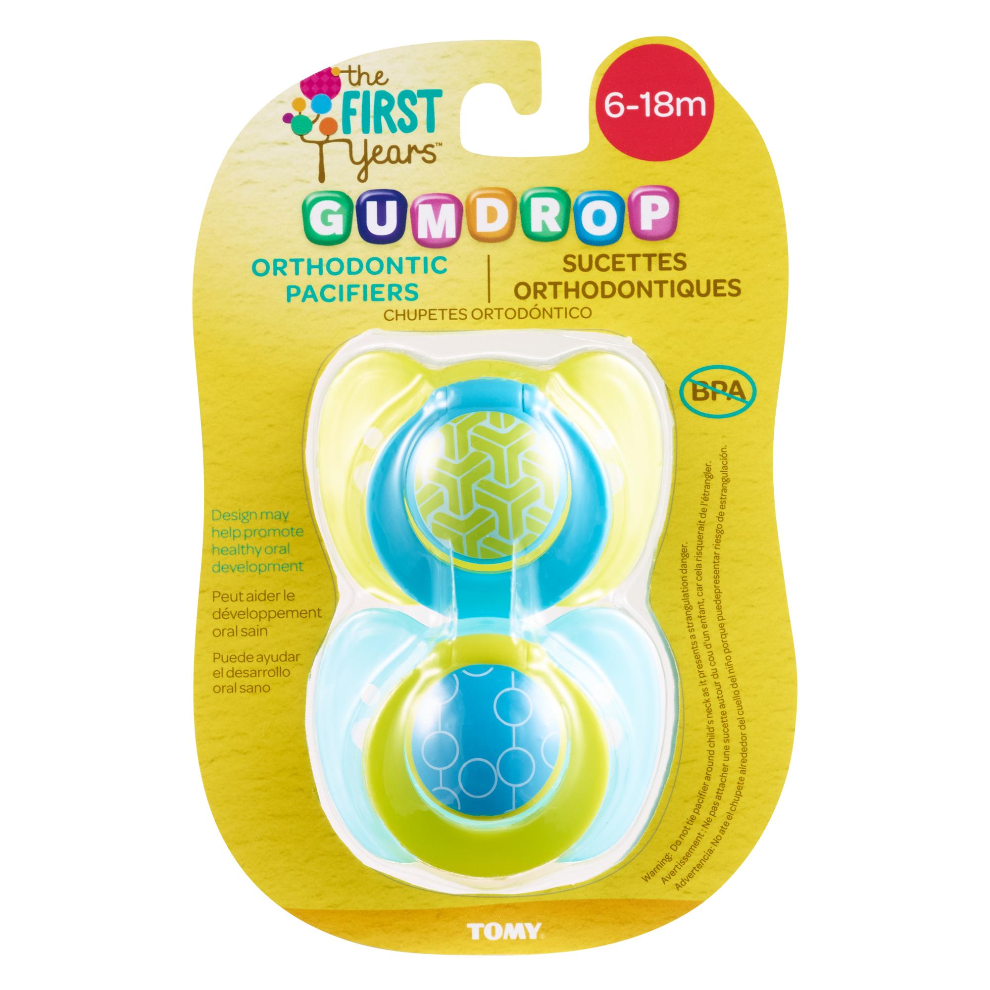 The First Years GumDrop Orthodontic Pacifier 618 months